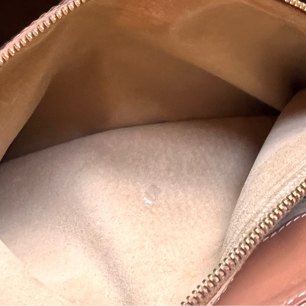 Celine vintage beige/brown Leather Satchel with Gold Details - Picture 10 of 15